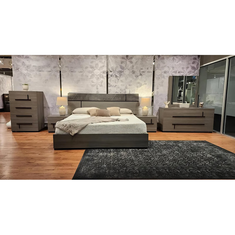Ensemble de chambre à coucher 4 pièces Sulma, Grand