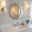 Seaview Traverse Round Beveled Venetian Bathroom / Vanity Mirror