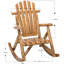 Chaise berçante d'extérieur en bois Remigio Rustic Log Rocker
