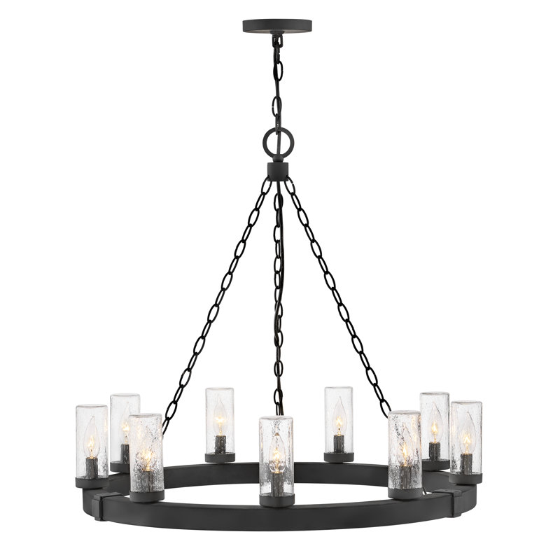 Sawyer Outdoor Chandelier, 27.75" H x 30" W x 30" D