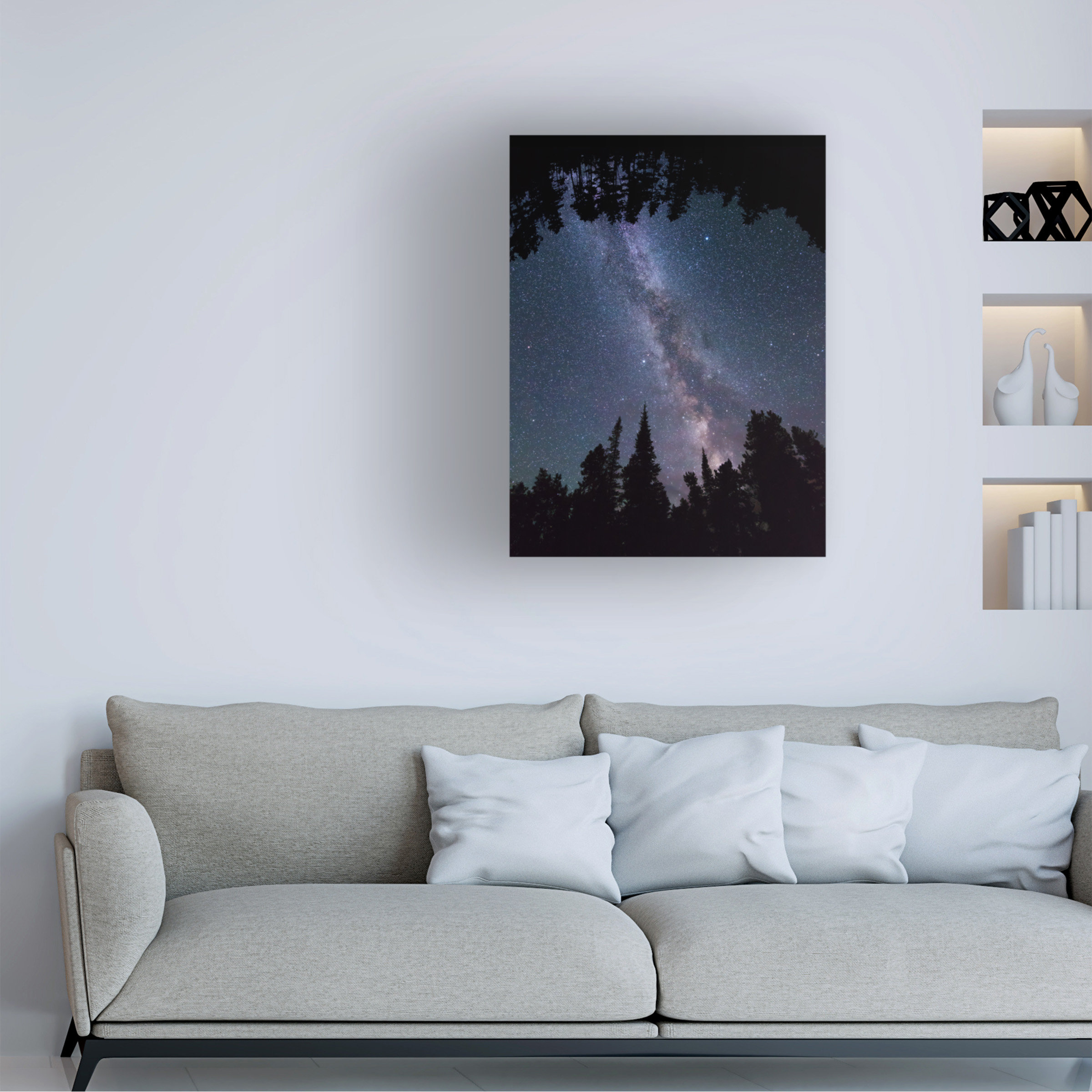 Union Rustic Wrapped Canvas Wall Art - Royce Bair 'Constellation Forest ...