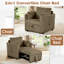 Canapé-lit convertible 2-en-1 Modern 39 po avec fauteuil et ports USB pour petits espaces Modern-1467721779