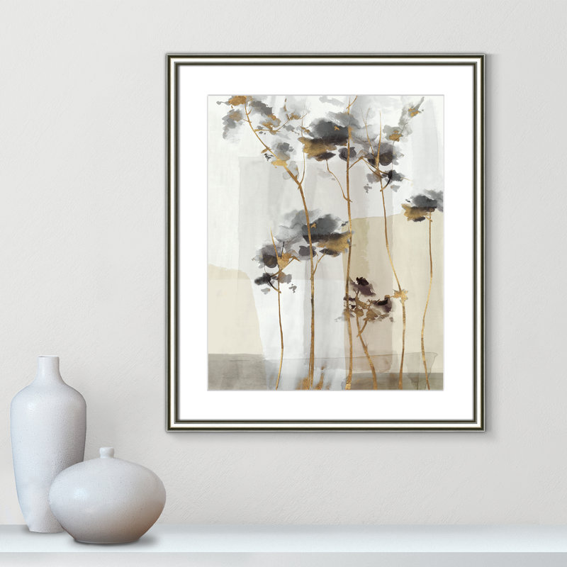 Impression Golden Zen II par Eva Watts, L 22,75 po x H 26,75 po, Matted Print, Argent classique