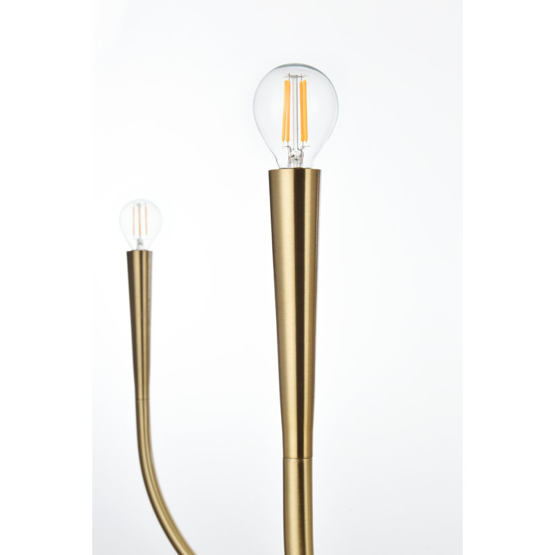 Layne chandelier, 27" H x 50" W x 50" D, Gold
