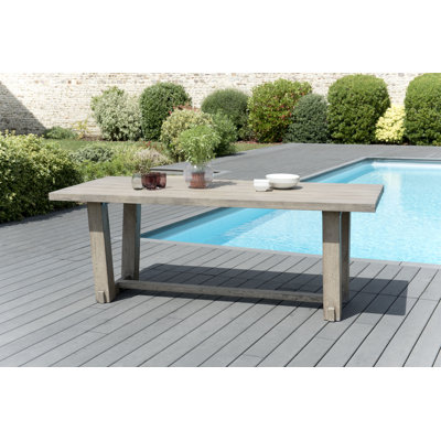 Zella Rectangular Teak Outdoor Dining Table , 200cm cm W 90cm cm D