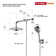 Derengge Shower Head Combo With 8 Inch Shower Head, 5 Function Handheld Showerhead