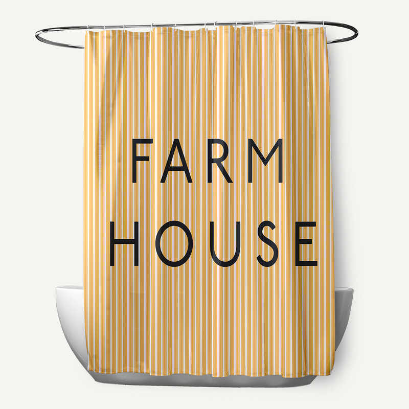 Rideau de douche Farmhouse, Jaune d'œuf