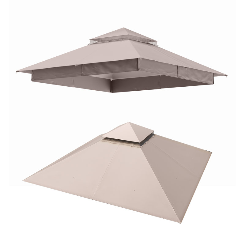1-Piece Canopy For Lausaint Home Gazebo, Beige, 27.6" H x 156" W x 120" D