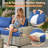 Tommy Wicker 10-Person Modular Outdoor Sectional Seating Group With Swivel Chairs And Cushions, Patio Conversation Set With Fire Pit Table-1201070204