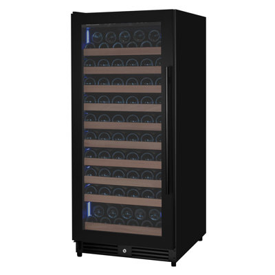 Reserva Series 119 Bottle 55" Semi Tall Single Zone Left Hinge Black Metal Wine Refrigerator | Fridge.com