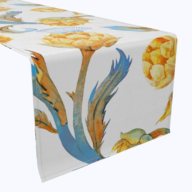 Table Runner, 100% Cotton, Floral 139, 72" x 16"