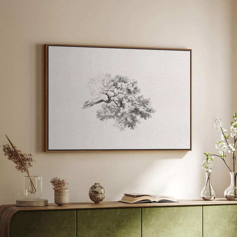 "Croquis d'époque-11" sur toile, Noyer, H 17 po x l 25 po