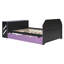Lit de jour moderne avec bureau, ports USB et couchette-595428043