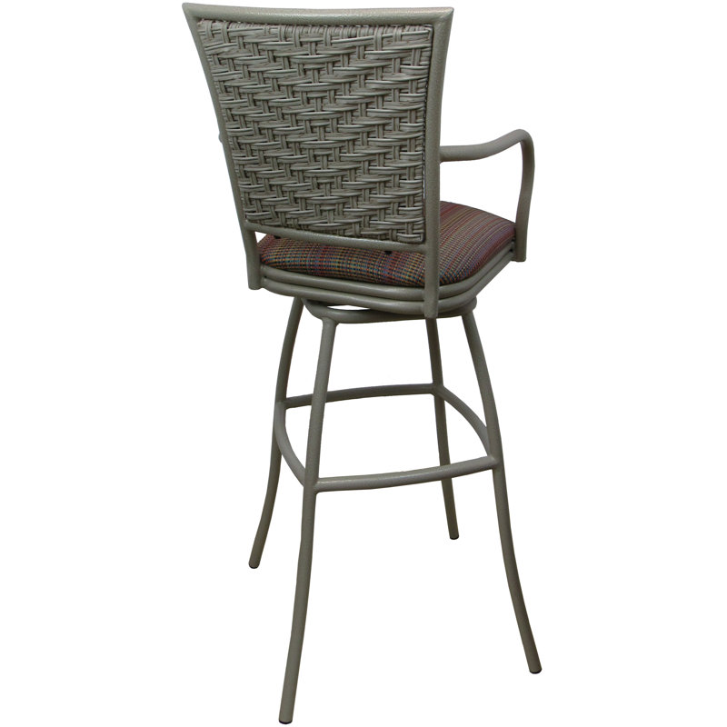 Rayures de soleil 30 po sur fond beige, Très grand (siège d'une hauteur de 34 po)