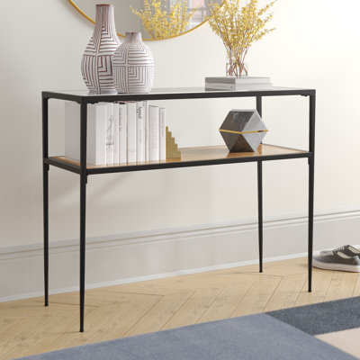 Asrani 39.5'' Glass Top Console Table
