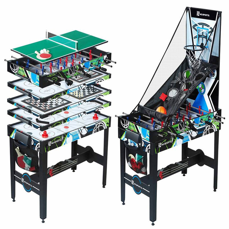 48-Inch Black and Green 12-in-1 Multi Game Table