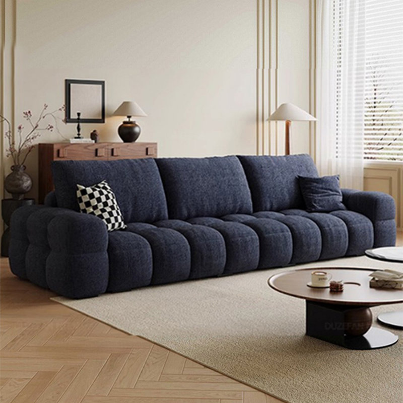 Canapé moderne minimaliste et créatif, H 28,74 po x l 118,11 po x P 40,16 po, 4, Bleu très foncé