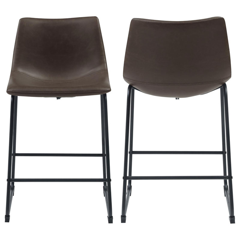 Tabourets à hauteur de comptoir sans accoudoirs (ensemble de 2)