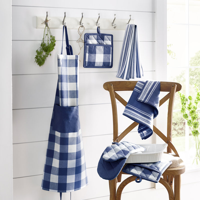 Tablier de cuisine Skookum Farmhouse Living Buffalo Check, Bleu