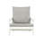 HIPS All-Weather Outdoor Single Sofa With Cushion, White/Grey