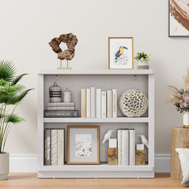 Bibliothèque standard H 2 po x l 31 po Brusnice, Blanc, 29" H x 31" W 