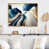 Toile avec cadre flottant or