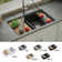 Quartz Undermount Sinks 32.5'' L Undermount Double Bowl Kitchen Sink