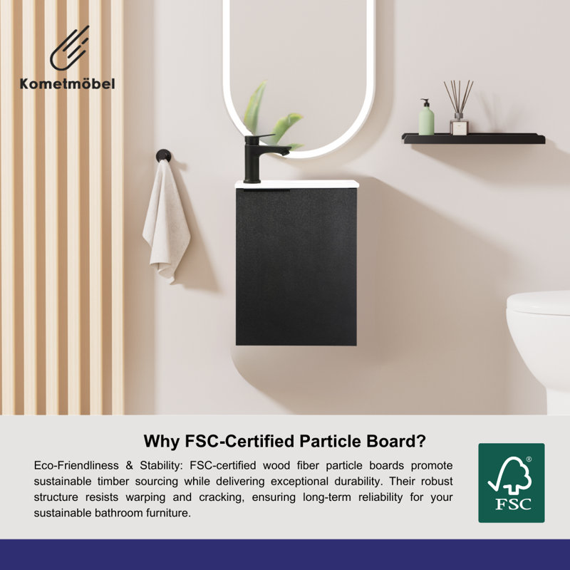 Single Bathroom Vanity with Resin Basin