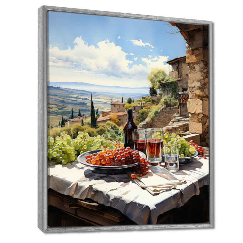 Vineyard Rendezvous In Rioja II - Vineyard Wall Art, H 20 po x l 12 po x P 1 po, Encadrement argenté