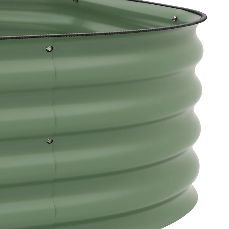 Ensemble de 3 jardinières en acier galvanisé de 61,02 po x 43 po x 32,79 po. Conception d'escalier pour une meilleure expérience de plantation, ouvert au contrôle, lit surélevé avec protection de la jante avec trois, trois configurations différentes