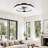  Cissline 20" Modern Black Flush Mount Ceiling Fan with Adjustable Led Light for Bedrooms & Small Spaces-377018253