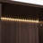 51.2'' Tall Lighted Display Cabinet With Tempered Glass Door, Metal Legs, LED Curio Cabinet, Modern Minimalist Style, For Living Room, Office, Study, Walnut-1752171722
