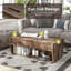 Table basse avec rangement à plateau relevable et tablette de plancher Lateafa-59544705