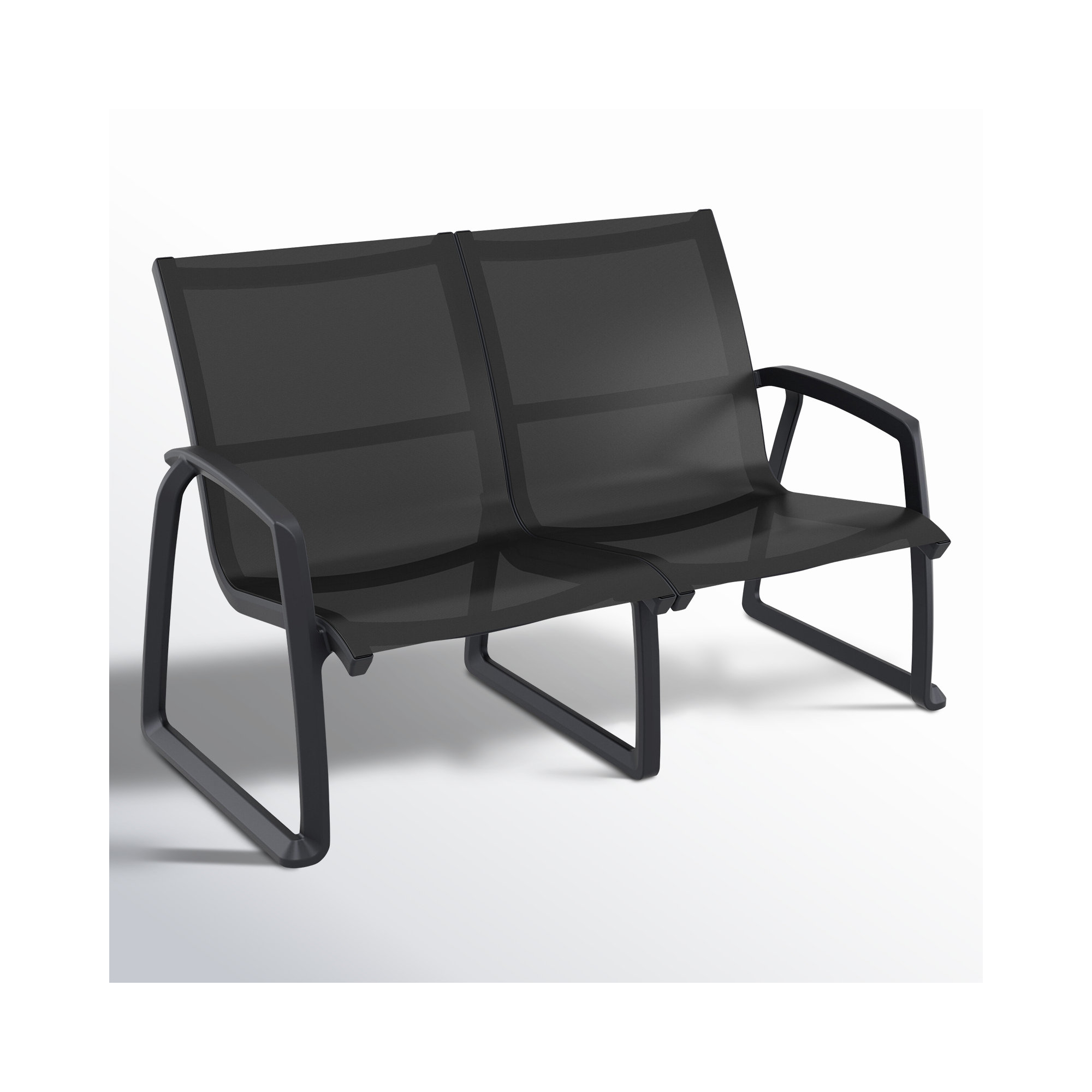 Farrah 53'' Wide Rectangle Loveseat, Black