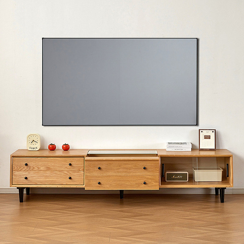 Meuble de rangement moderne et minimaliste pour meuble télé, H 17,72 po x L 82,68 po x l 18,5 po