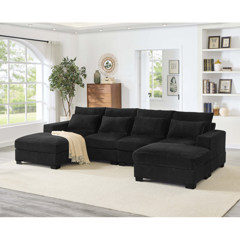 125'' Wide Camden Sofa, Black