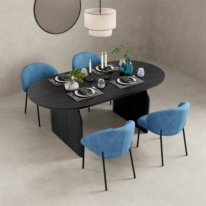 Biebel 4 - Person Dining Set, Teal