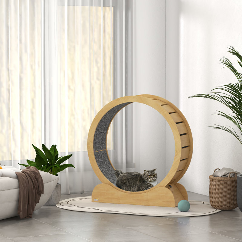 Cat Perch, 121cm H x 100cm W x 36.5cm D, Brown/Grey