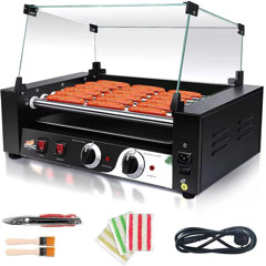 Olde Midway Electric 18 Hot Dog 7 Roller Grill Cooker Machine 900-Watt -  Commercial Grade