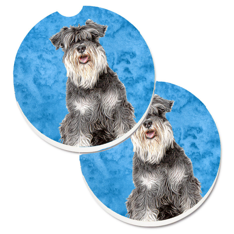 Sous-verre barbu collie voiture, Schnauzer