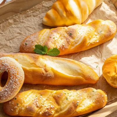 Présentoirs à pain et à pâtisserie artificiels