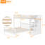 White Twin Over Full Loft Bed - Flipable Storage Compartment, Convenient And Practical With Staircase White, Valuable-130429149