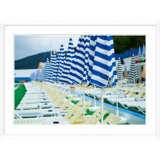 Blue Striped Umbrellas Giclee Print by Soicher Marin Archives