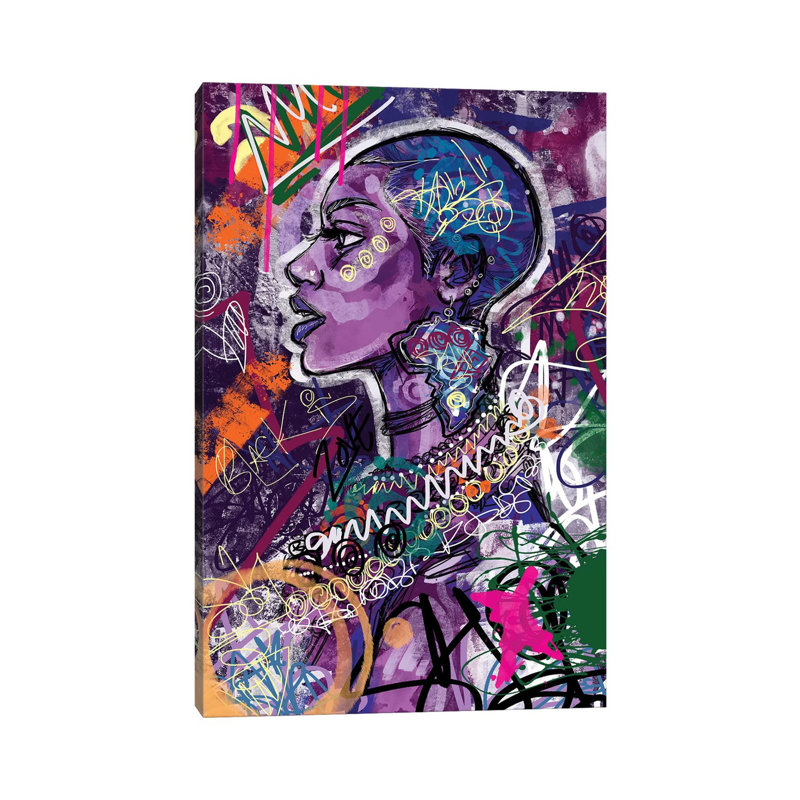 « Black is Love » par Justin Copeland-impression, Pas de tapis, H 60 po x l 40po x P 1,5 po, Toile tendue