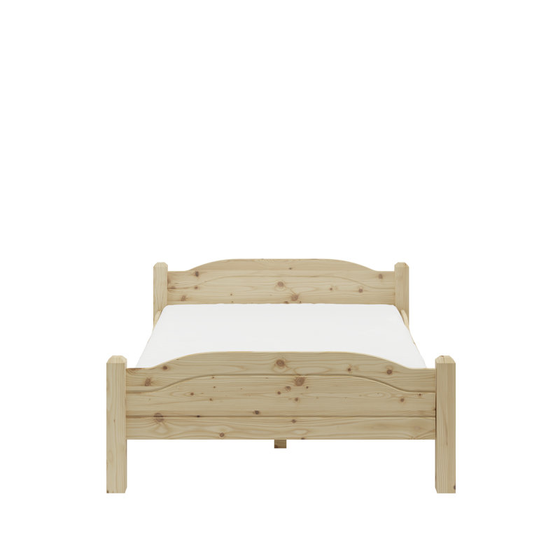 Vaill Solid Wood Bed, European Single (90 x 200cm), Beige