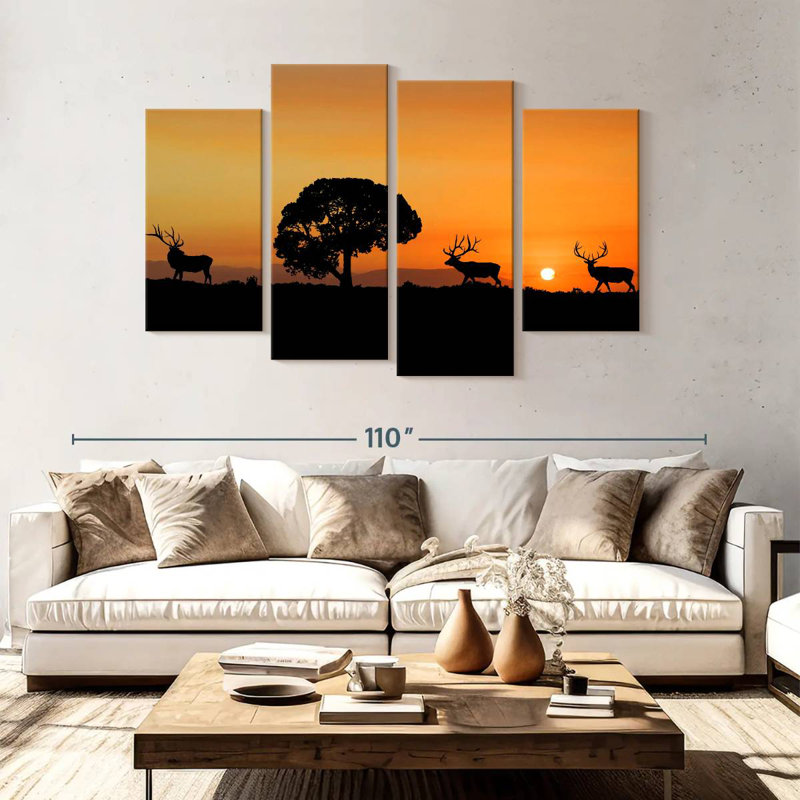 Brampt Elk Sunset, 54" H x 84" W