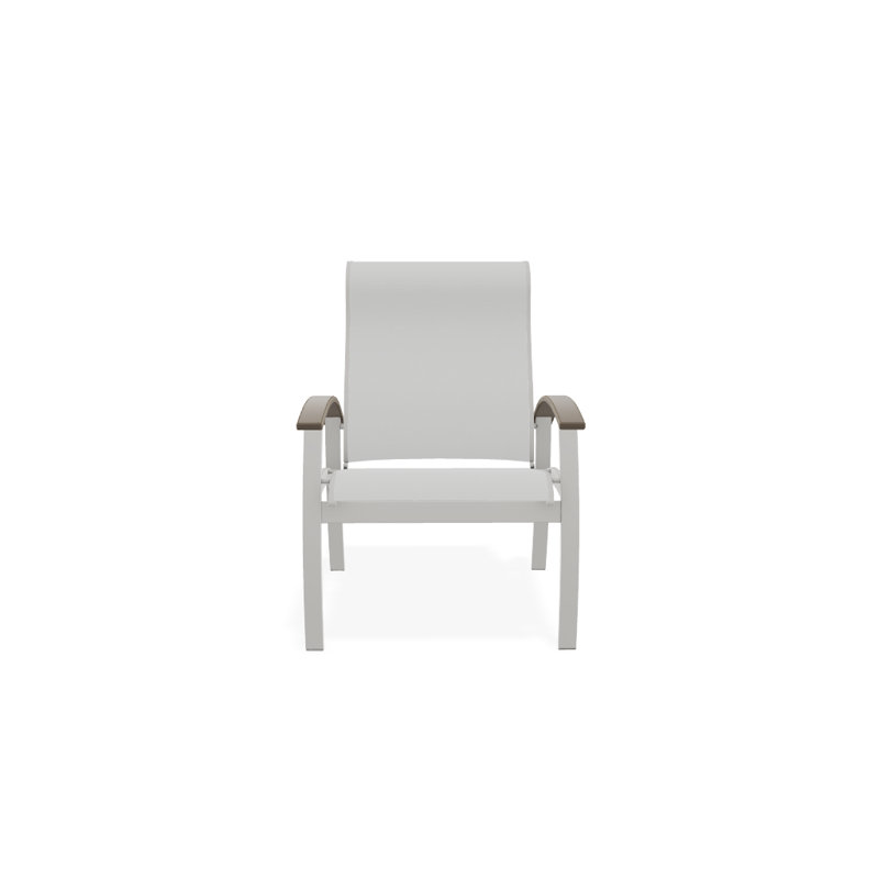Chaise de patio Askar, Désert, Blanc 6D Sunbrella®, Neige texturée