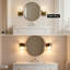 Applique murale moderne à DEL avec port de charge USB, lumière de meuble-lavabo en cristal noir doré pour salle de bain, chambre à coucher, salon et couloir