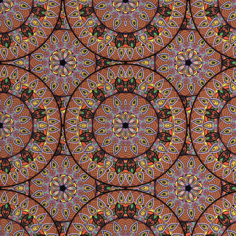 Tissu péruvien motifs, l 58 po x L 180 po