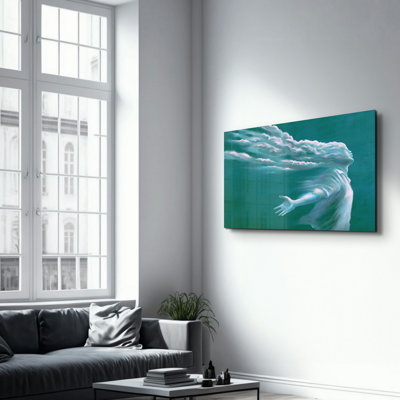 Peinture murale élégante en verre trempé Lekeya, 13,8 x 21,7 pouces | 100% verre trempé, épaisseur: 0,16 pouce | Imprimé UV pour des couleurs éclatantes | Parfait pour la décoration intérieure, le salon et les espaces de bureau